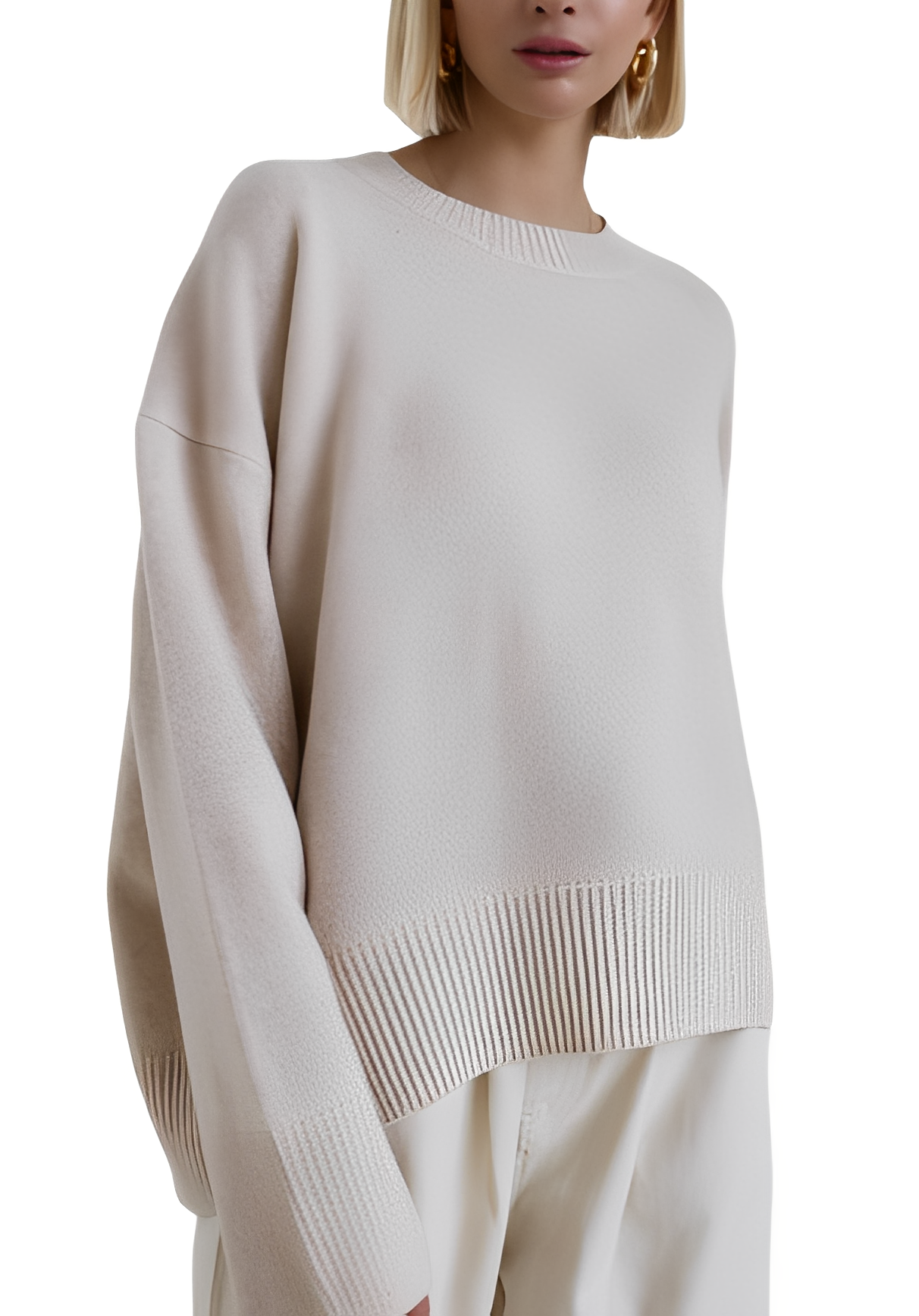 Pamella - Elegancki oversize sweterek z kaszmiru dla kobiet