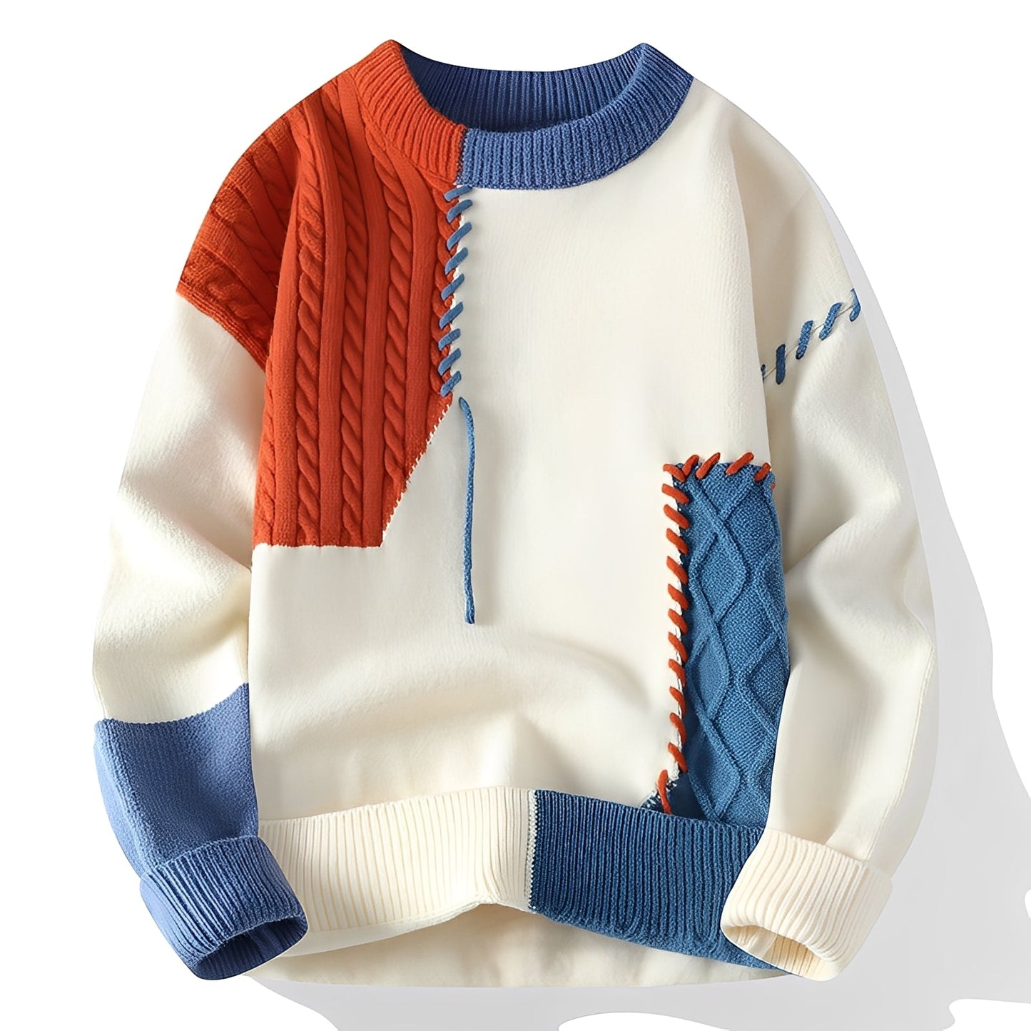 Carter - Stylowe, ciepłe patchworkowe swetry dla mężczyzn