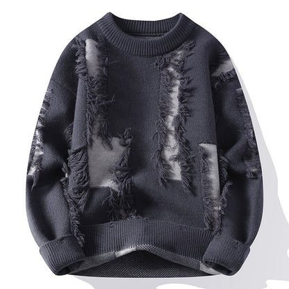 Frank - Stylowy sweter z okrągłym dekoltem dla mężczyzn