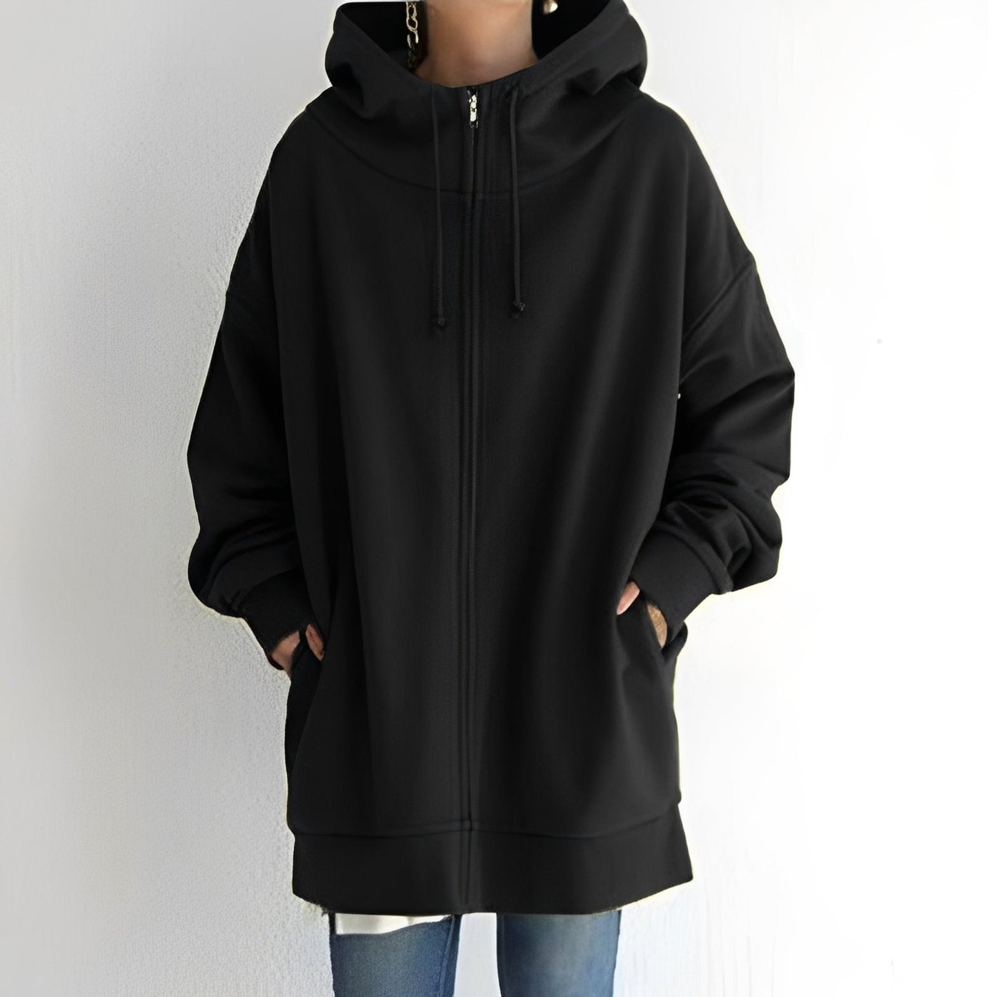 Eleanor - Stylowy oversize-hoodie z aksamitu dla kobiet