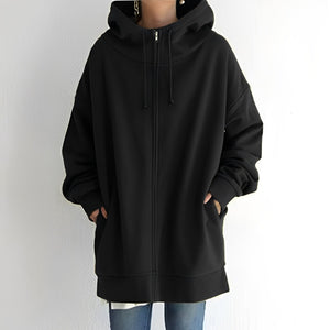 Eleanor - Stylowy oversize-hoodie z aksamitu dla kobiet