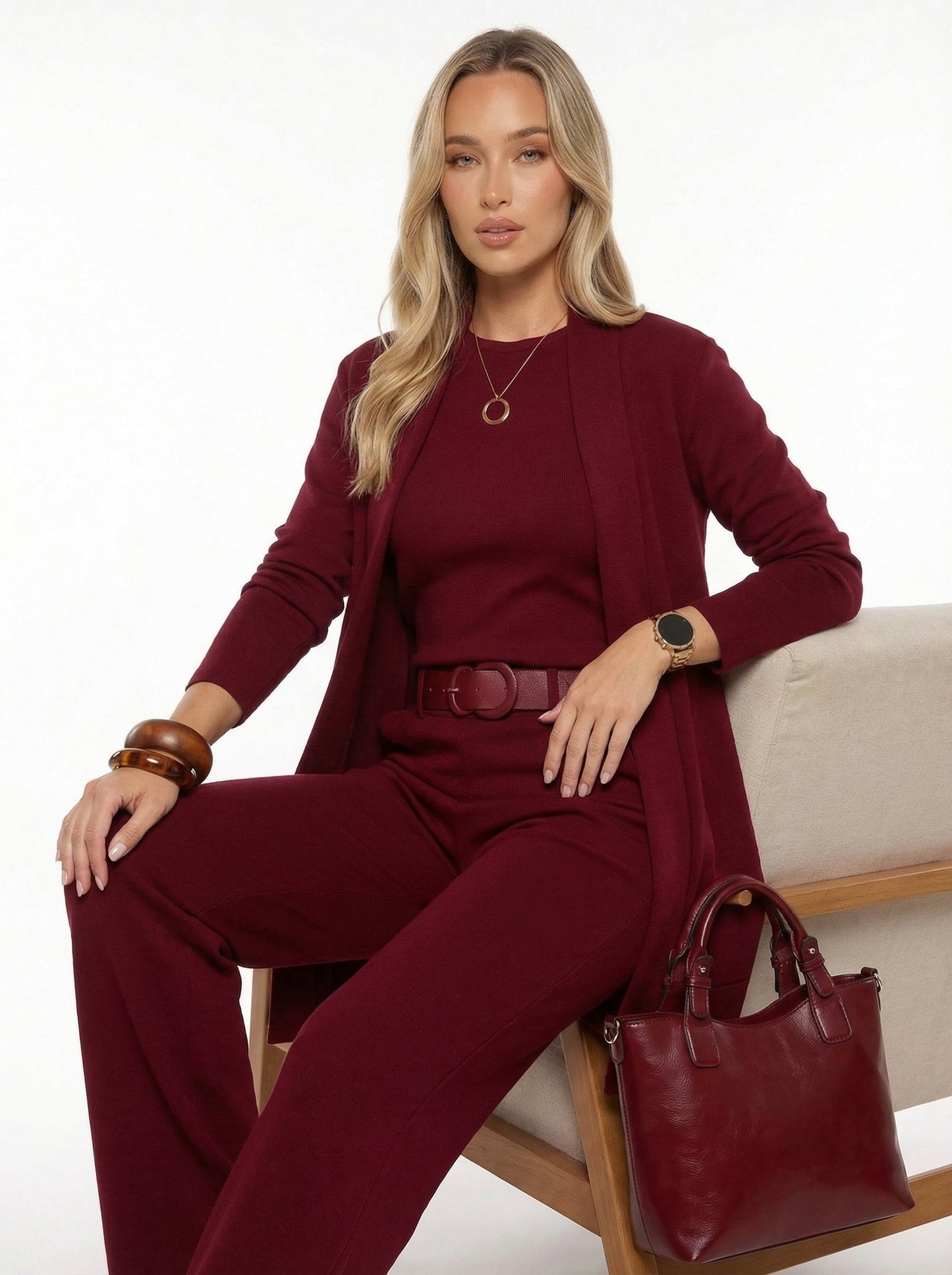 Damski Elegancki Komfortowy Komplet Dwuczęściowy