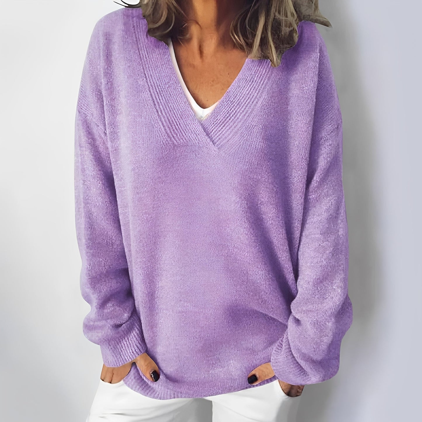 Aradine - Sweter oversize elegancki dla kobiet