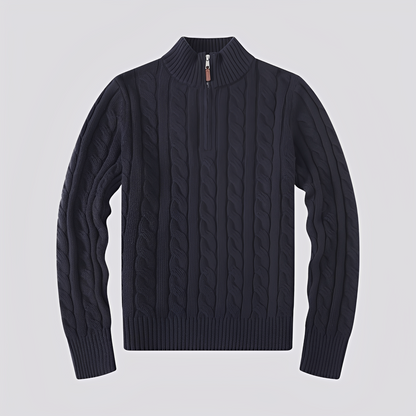 Jasper - Stylowy sweter z połowym zamkiem dla mężczyzn