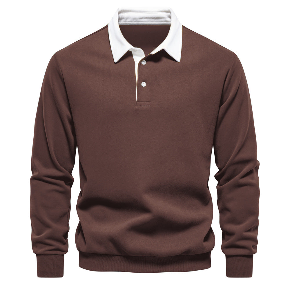 Georgie - Elegancka koszulka polo z długim rękawem dla mężczyzn