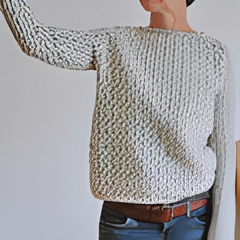 Lucrèce - Sweter z dzianiny z luźnym dekoltem w łódeczkę dla kobiet