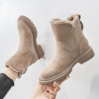 Melissa - Nowoczesne, z futrem fleece ocieplane buty dla kobiet