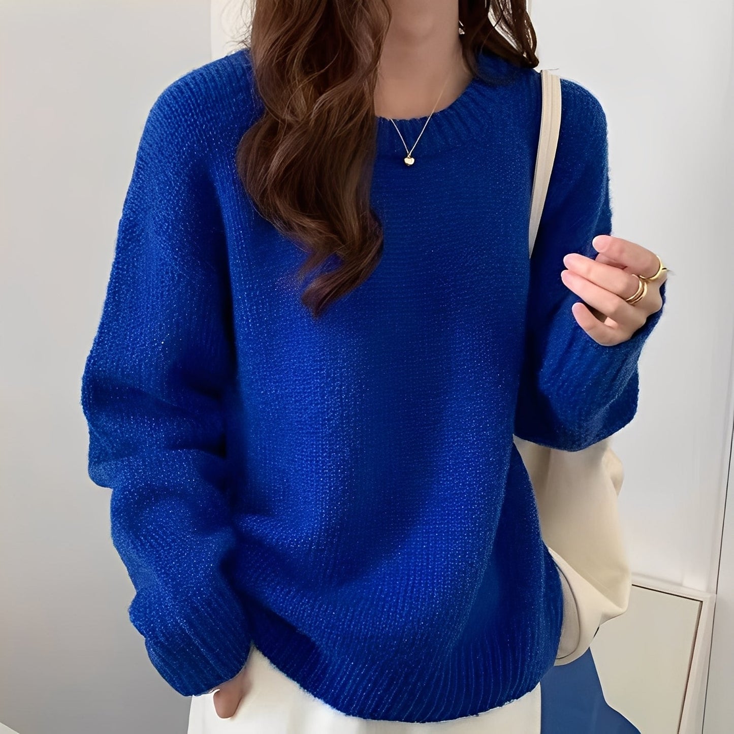 Roxanna - Prosty oversize sweter dla kobiet