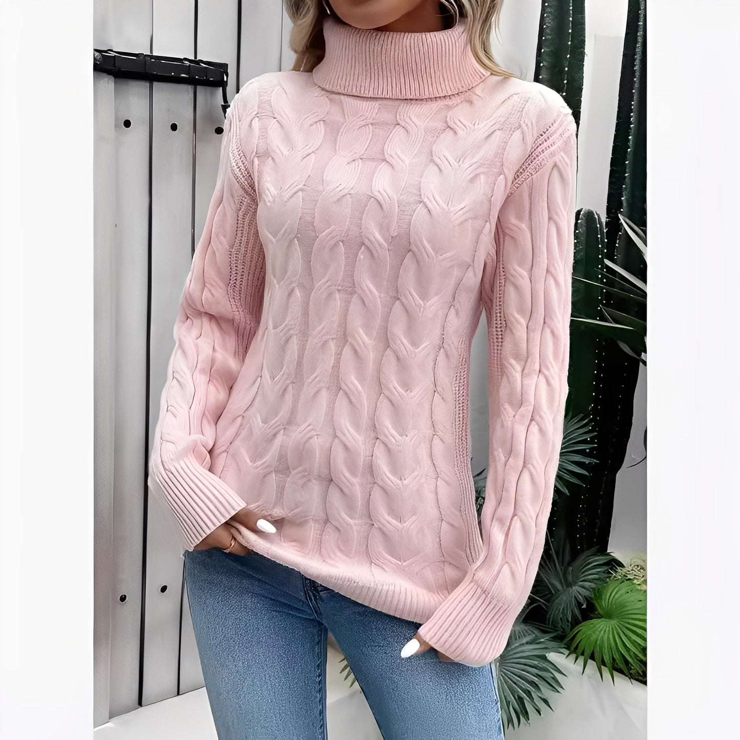 Amélie - Kobiecy, ciepły golf z bawełny