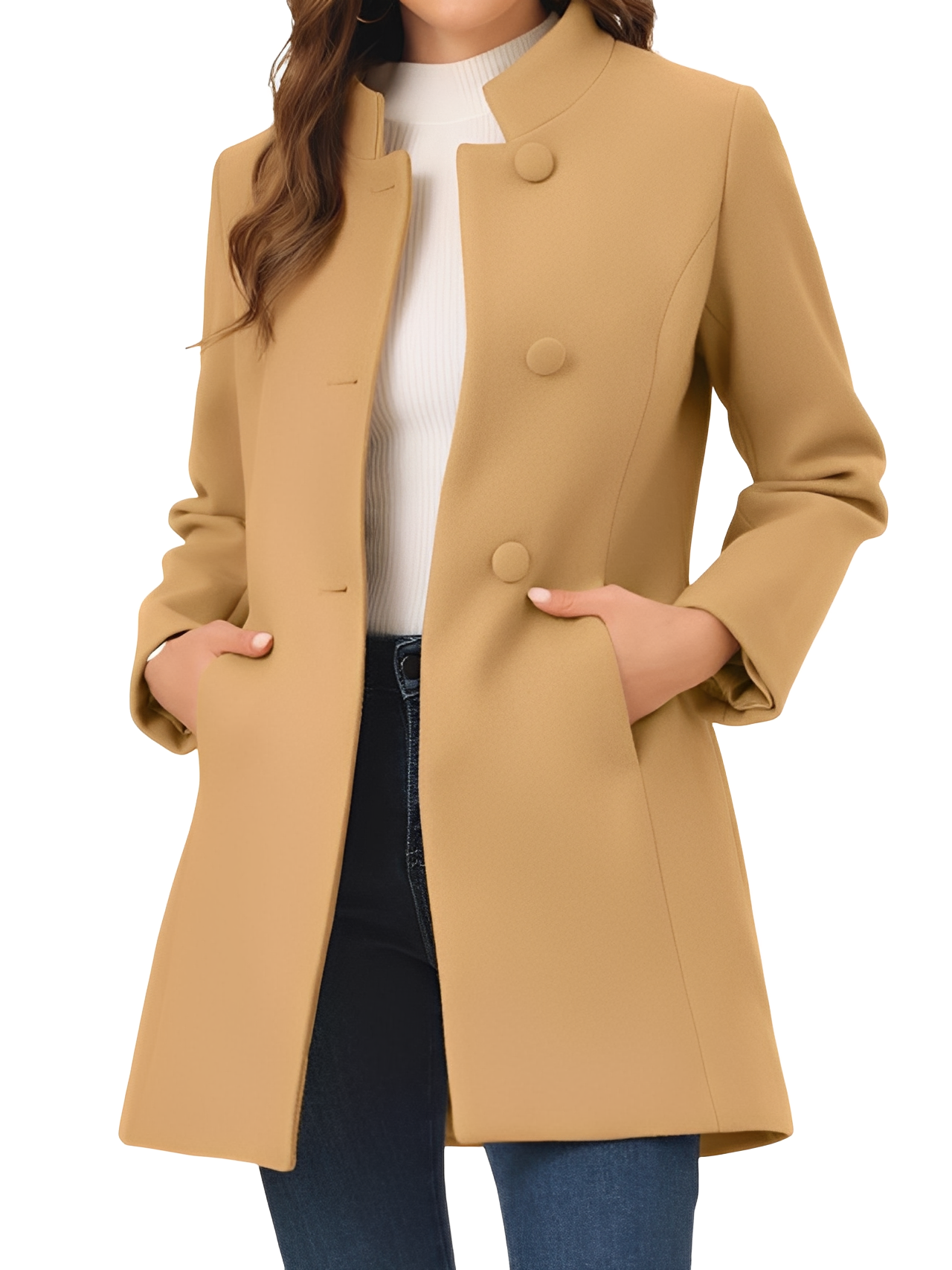 Kaitlyn - Elegancka, wąska kurtka z zapięciem na guziki dla kobiet