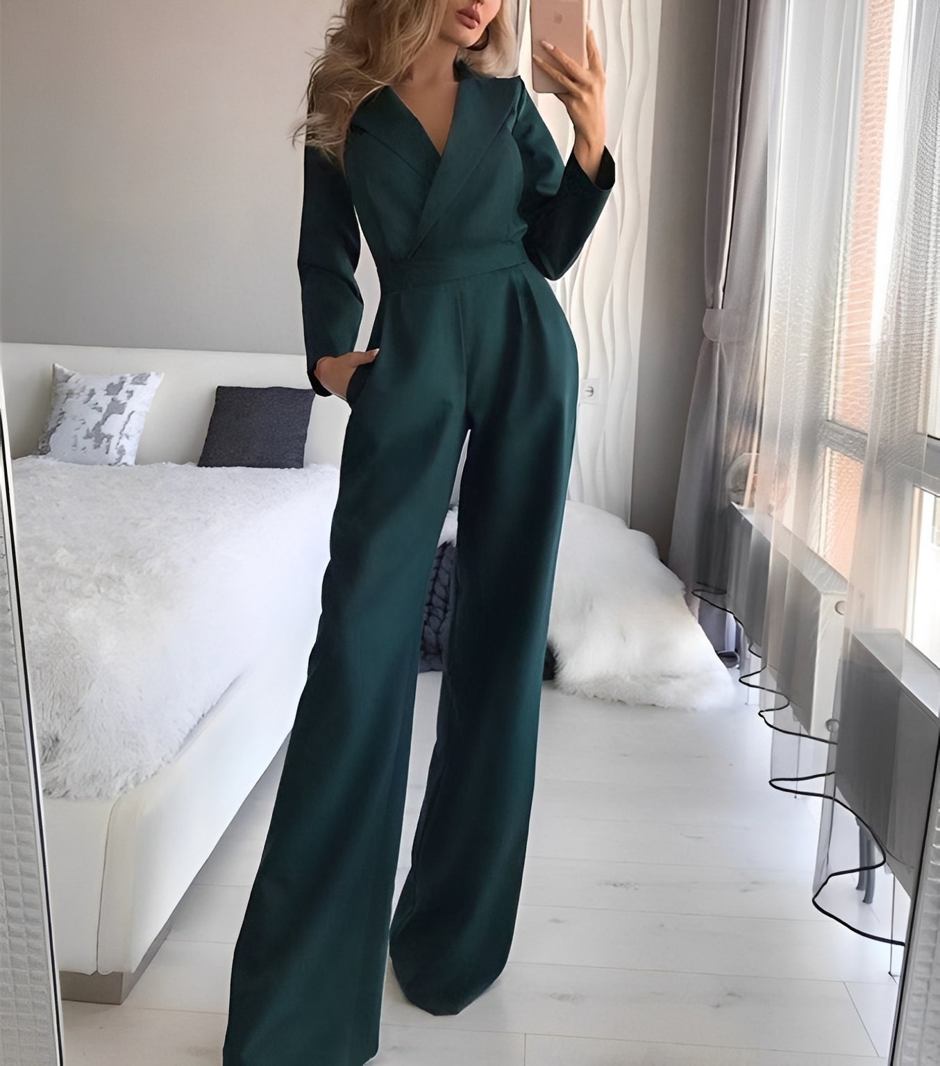 Holly - Elegancki, wąskokrojony kombinezon dla kobiet