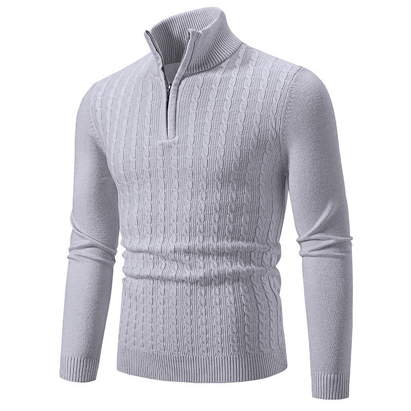 Derryl - Stylowy sweter z wzorem warkoczowym dla mężczyzn