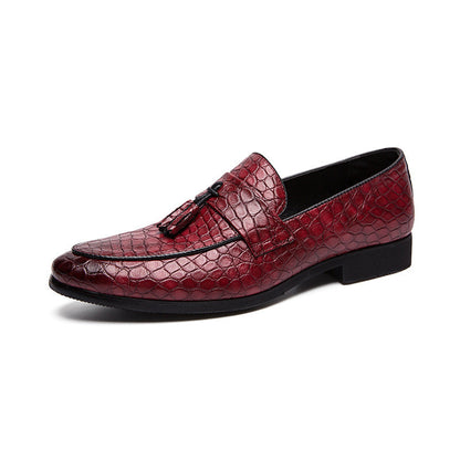 Darren - Eleganckie spiczaste skórzane półbuty dla mężczyzn