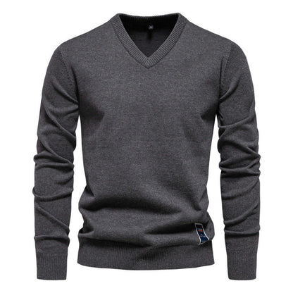 Josh - Stylowy sweter z dekoltem V dla mężczyzn