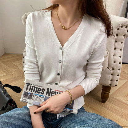 Lauren - Elegancki sweter z dzianiny z guzikami dla kobiet
