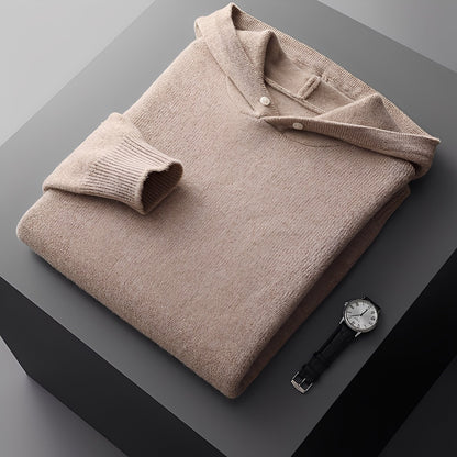 Darius - Stylowy, ciepły dzianinowy hoodie dla mężczyzn