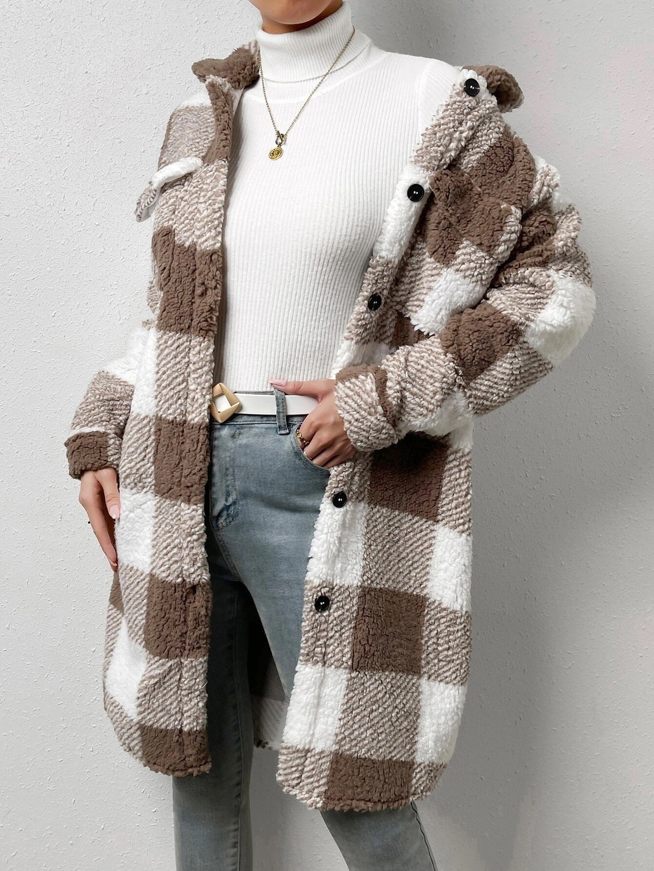 Rachel - Stylowy, ciepły płaszcz fleece dla kobiet
