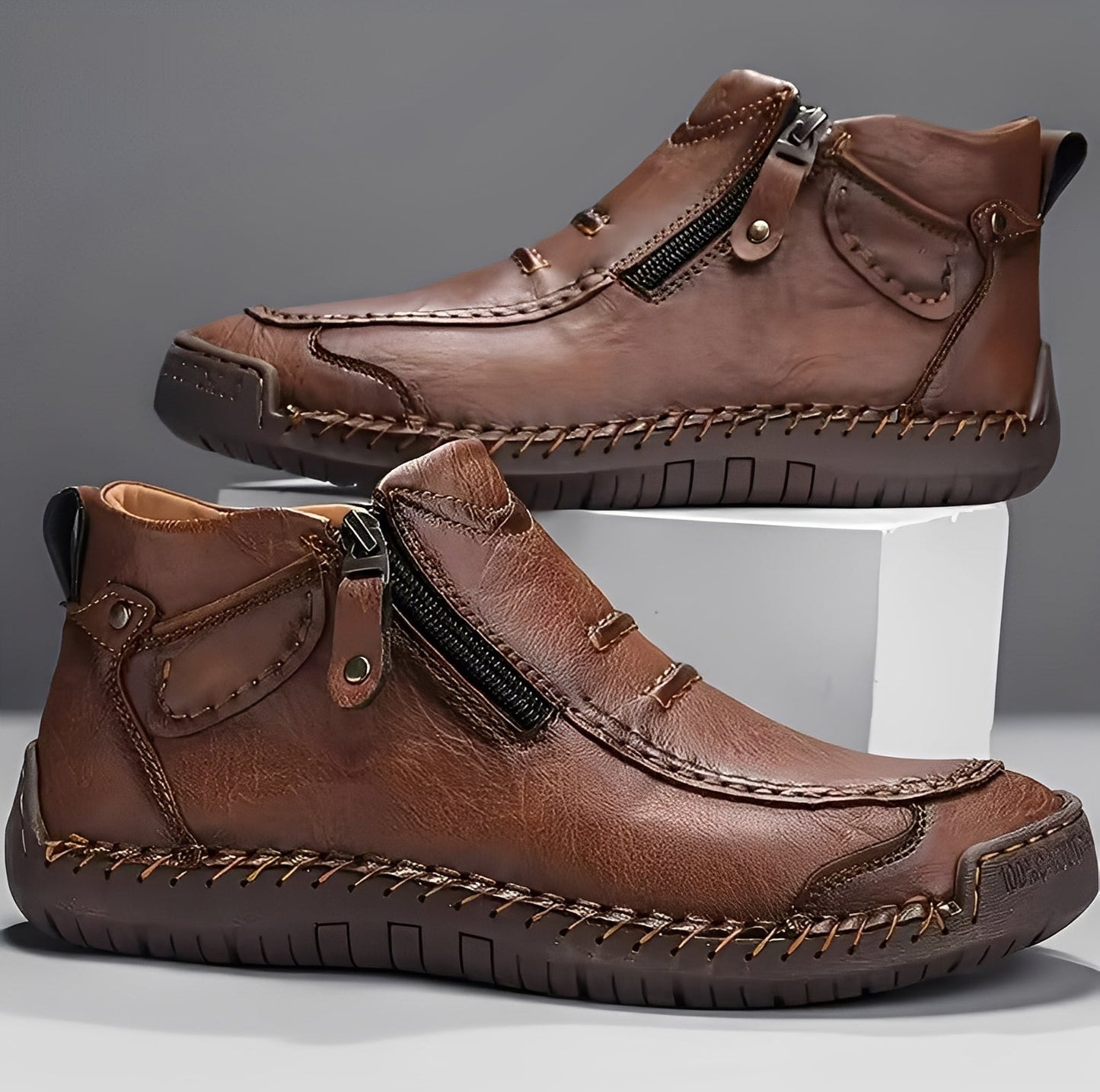 Ferdie - Nowoczesne buty komfortowe z zamkiem dla mężczyzn