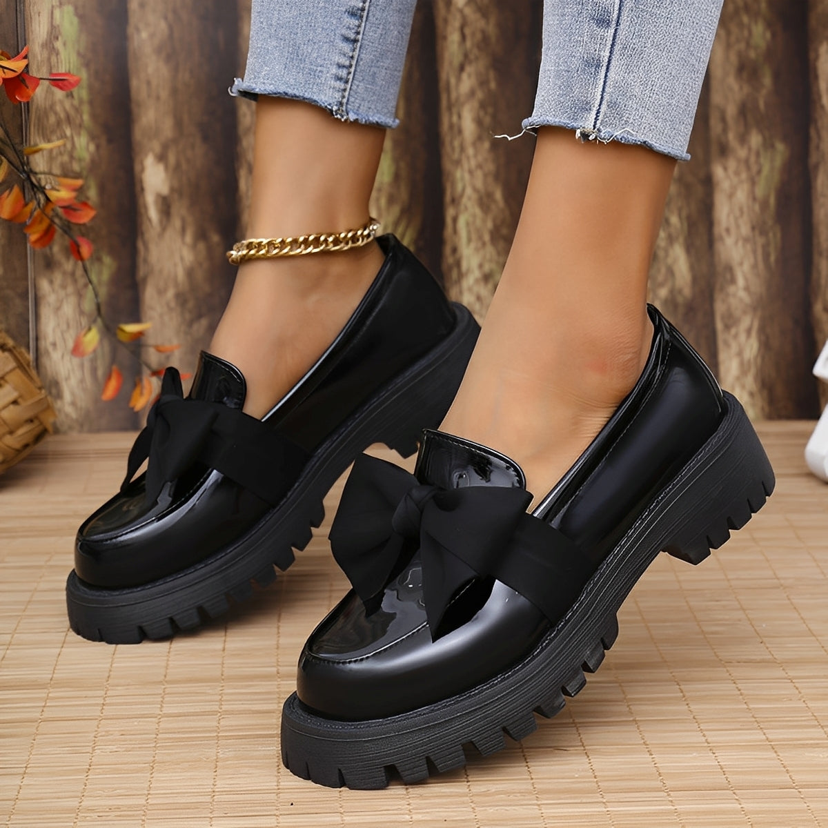 Eliza - Stylowe buty na platformie ze skóry z grubą podeszwą dla kobiet