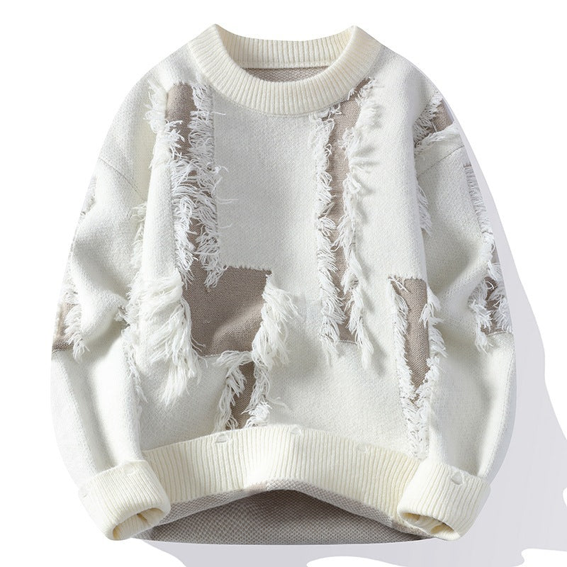 Frank - Stylowy sweter z okrągłym dekoltem dla mężczyzn