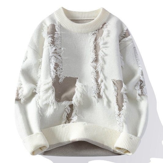 Frank - Stylowy sweter z okrągłym dekoltem dla mężczyzn