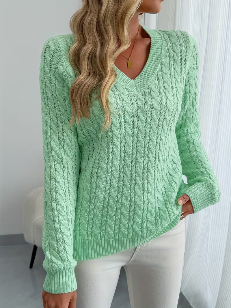 Elegancki damski sweter dzianinowy na chłodniejsze dni