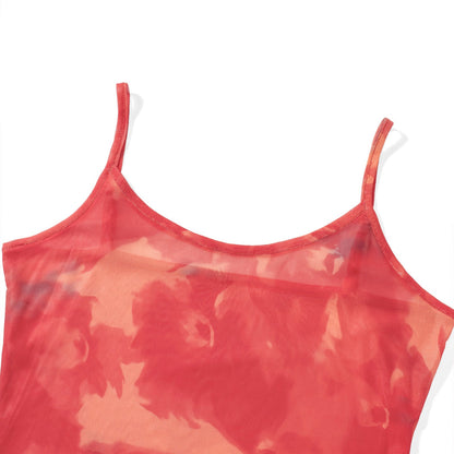 Letnia sukienka maxi damska w kwiaty, bez rękawów, boho