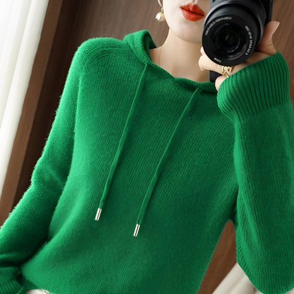 Bonnie - Stylowy hoodie z dzianiny wełnianej dla kobiet