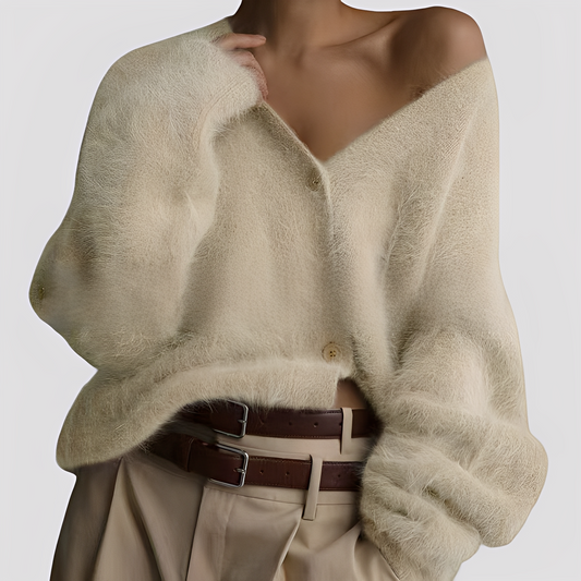 Lavena - Miękki oversize kaszmirowy sweterek dla kobiet