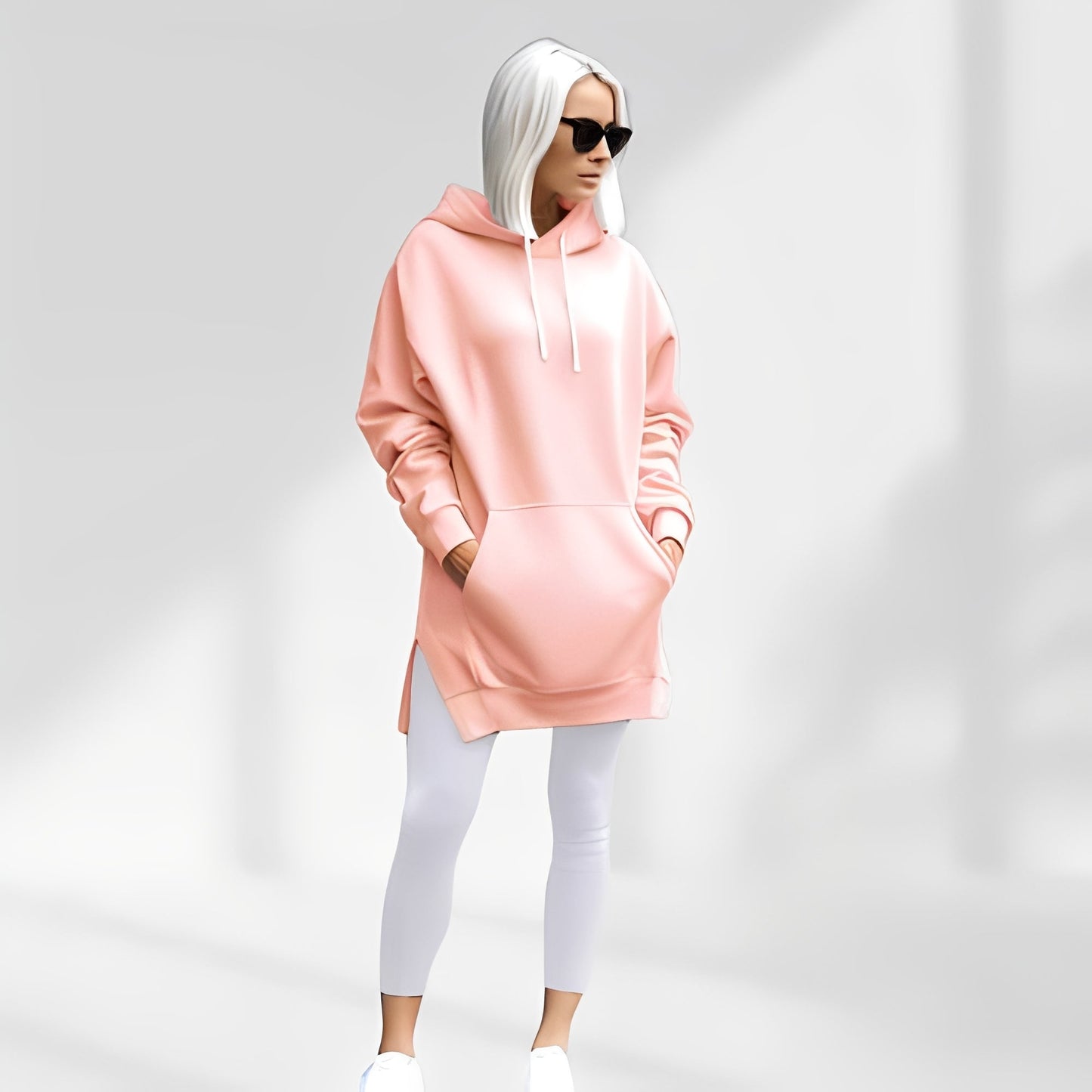 Amarante - Damska kurtka oversize z kapturem