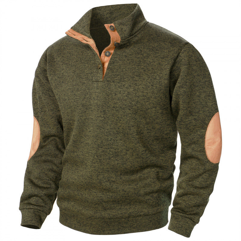 Oliver - Stylowy Jacquard-Sweterek z Połączeniem dla Mężczyzn