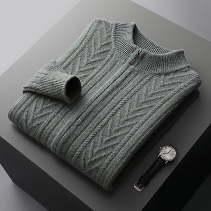 Henry - Stylowy, gruby sweter z zamkiem błyskawicznym dla mężczyzn