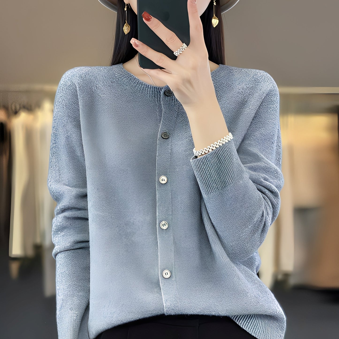 Haydée - Kardigan z guzikami elegancki dla kobiet