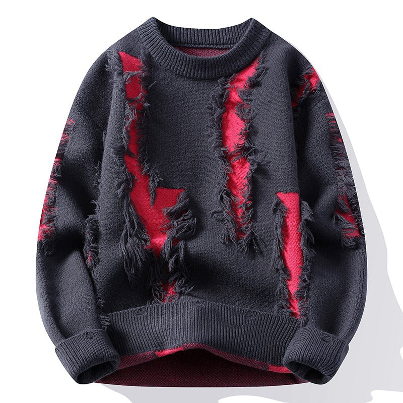 Frank - Stylowy sweter z okrągłym dekoltem dla mężczyzn