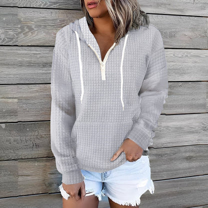 Amanda - Stylowy Waffel-Hoodie dla kobiet