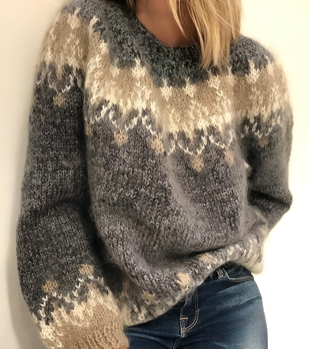 Jodie - Stylowy, luźno dziany sweter dla kobiet