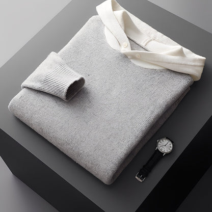 Darius - Stylowy, ciepły dzianinowy hoodie dla mężczyzn
