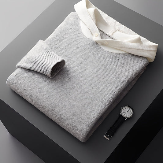 Darius - Stylowy, ciepły dzianinowy hoodie dla mężczyzn