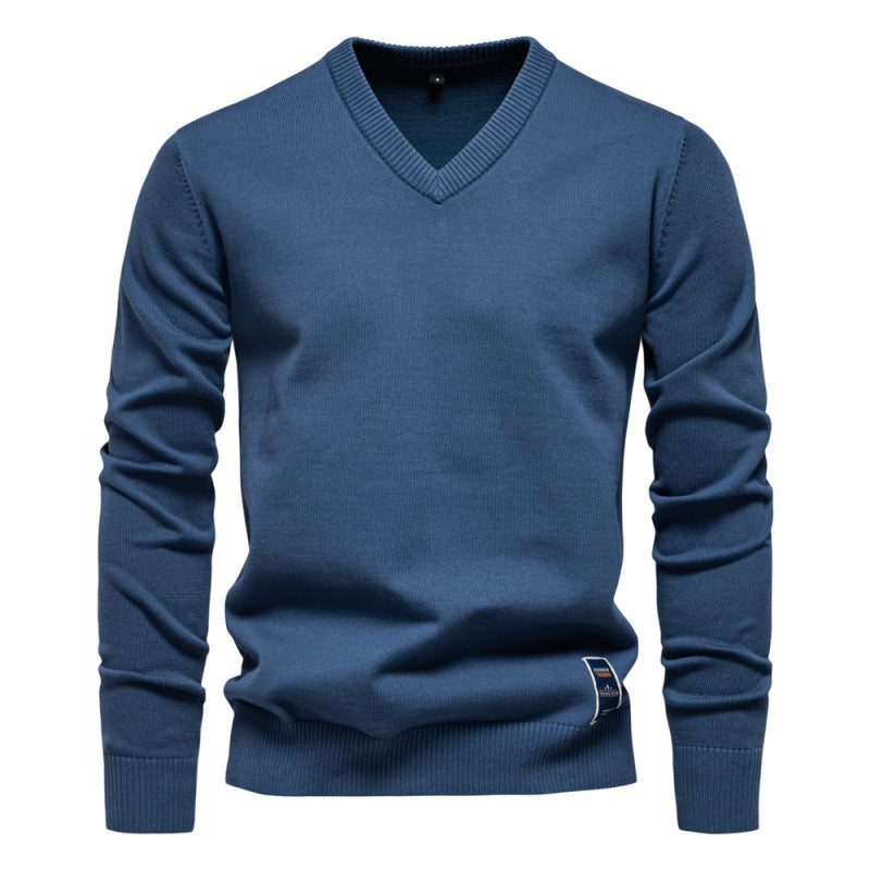 Josh - Stylowy sweter z dekoltem V dla mężczyzn