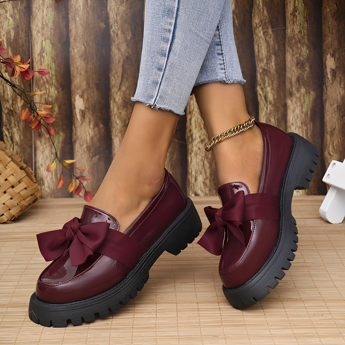 Eliza - Stylowe buty na platformie ze skóry z grubą podeszwą dla kobiet