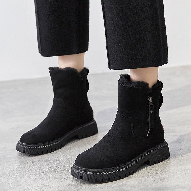 Melissa - Nowoczesne, z futrem fleece ocieplane buty dla kobiet