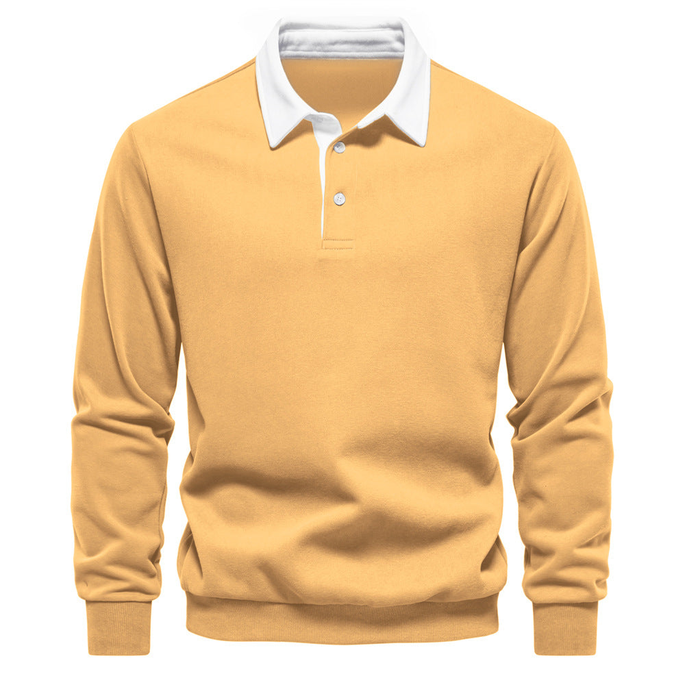 Georgie - Elegancka koszulka polo z długim rękawem dla mężczyzn