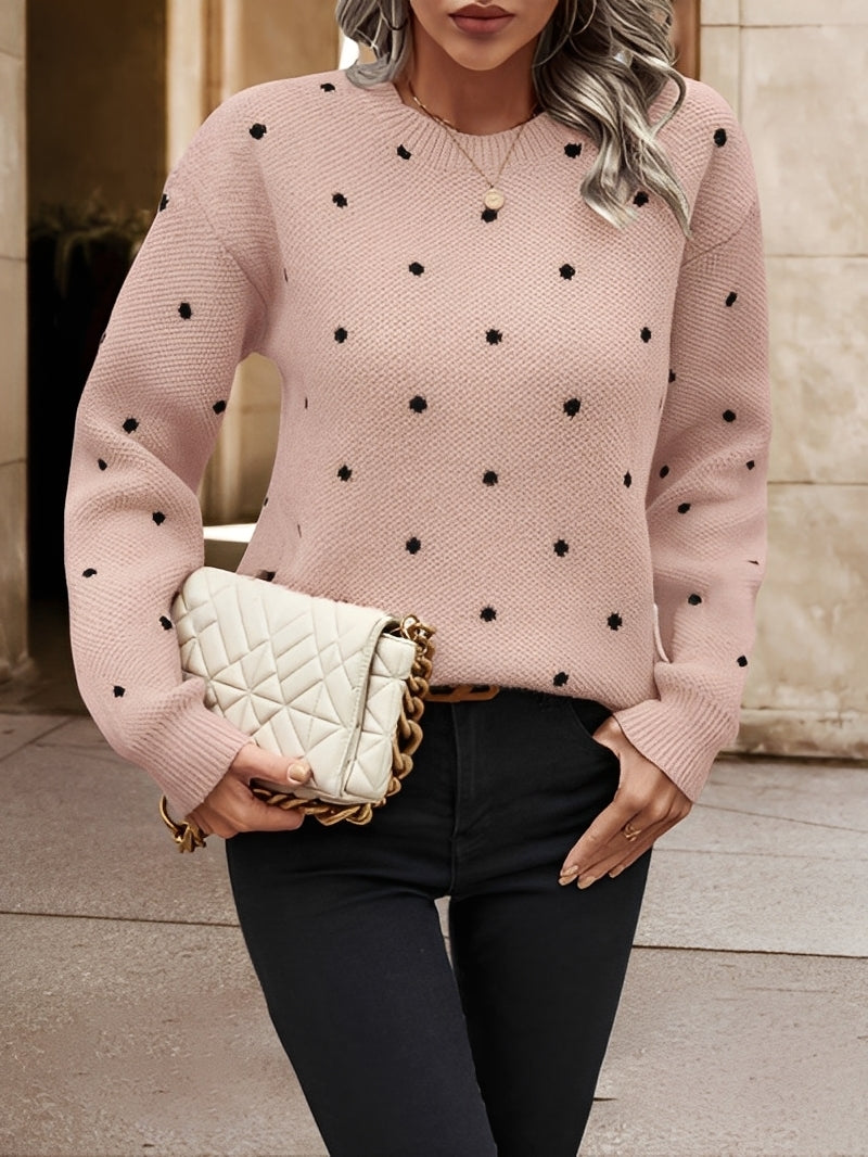 Karly - Stylowy sweter w kropki dla kobiet