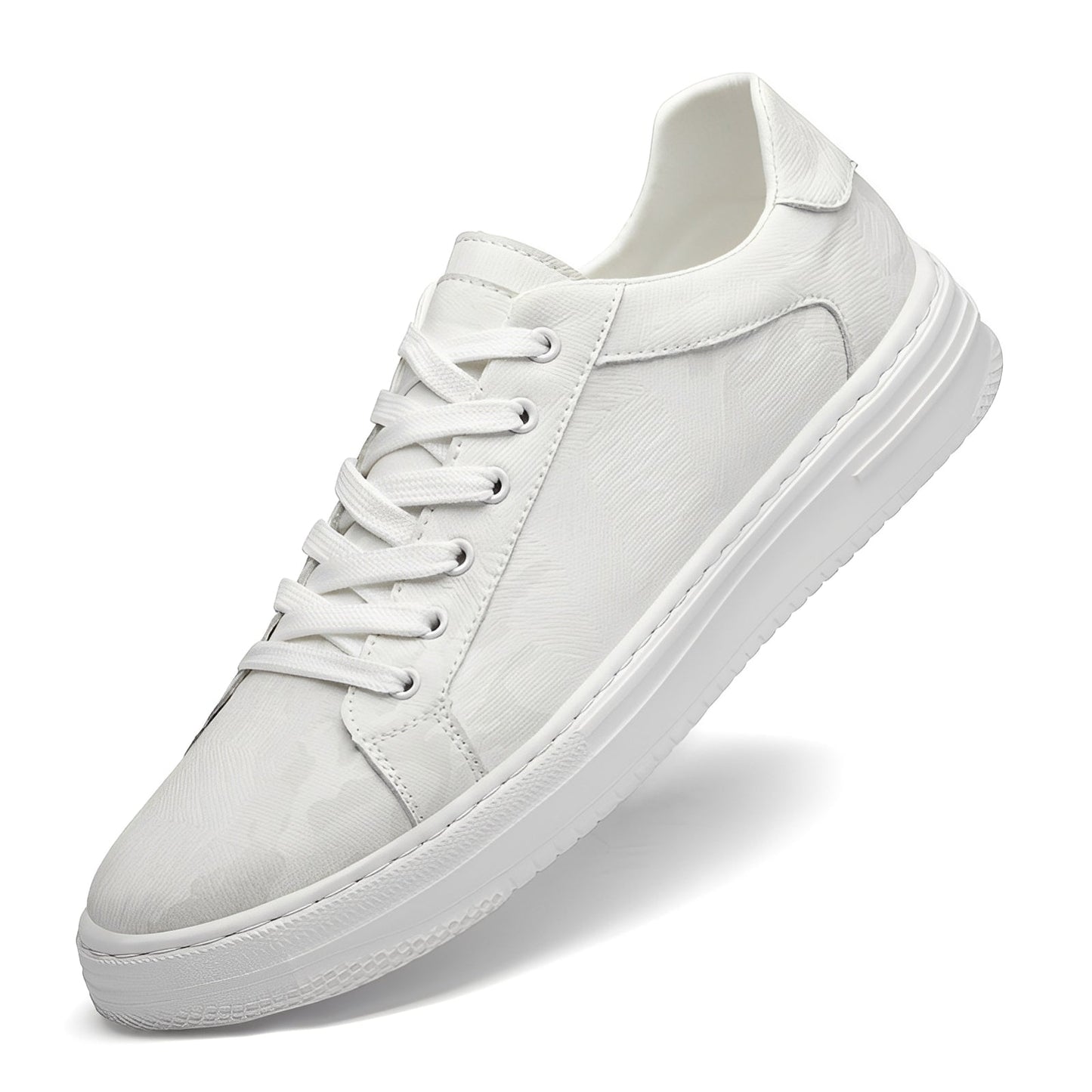 Ronan - Klasyczne sneakersy ze skóry i canvasu dla mężczyzn