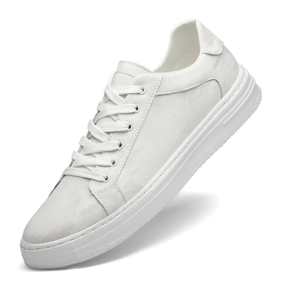 Ronan - Klasyczne sneakersy ze skóry i canvasu dla mężczyzn