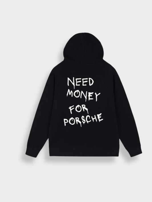 Bluza z kapturem unisex z grafiką Porsche Money