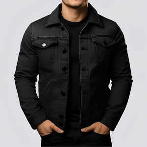Maxwell - Retro-kurtka jeansowa dla mężczyzn z grubego denimu