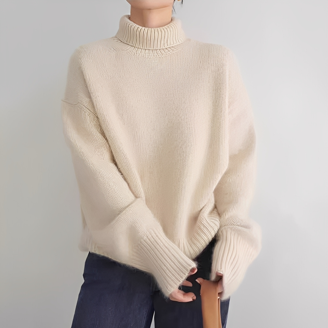 Ophélie - Elegancki sweterek z golfem dla kobiet