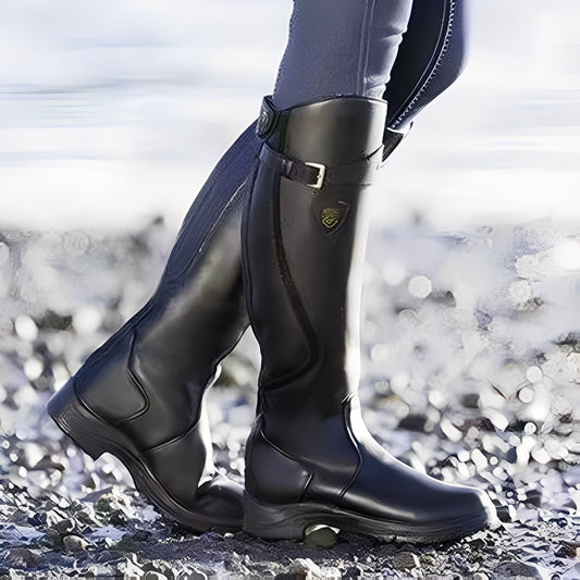 Lucie - Buty trekkingowe skórzane z paskiem dla kobiet