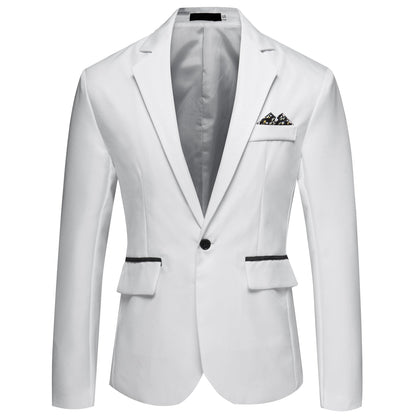 James - Formalny, dopasowany jednorzędowy blezer dla mężczyzn